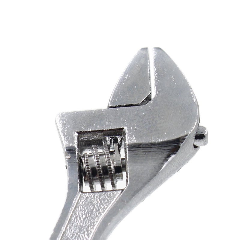 GENNEL 2.5 inch Tiny Adjustable Wrench, 2.5" Mini Size Adjustable Spanner, Silver Nut Wrench Tool, Jaw Capacity 0~10mm - Image 4
